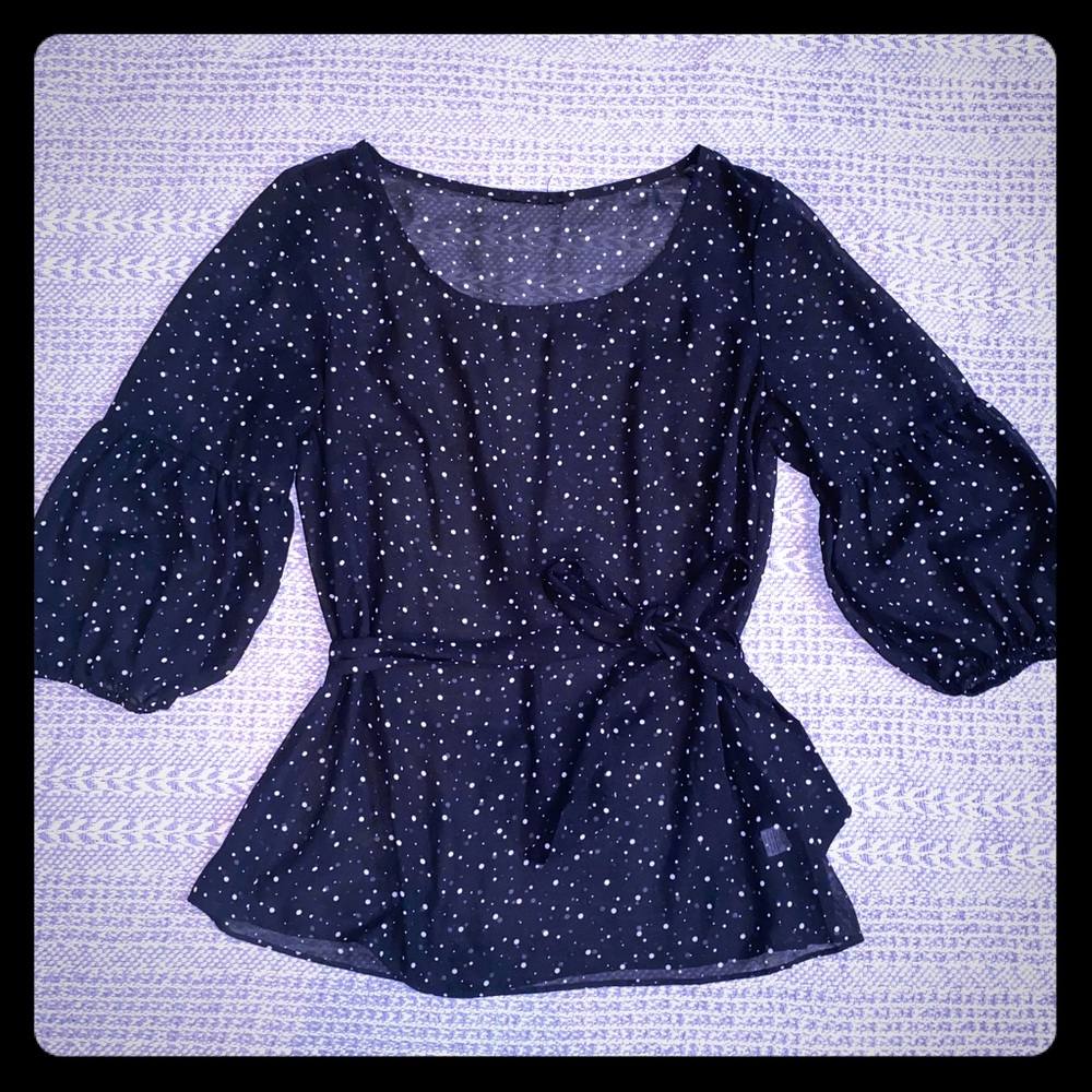 Sheer Polka Dot Blouse